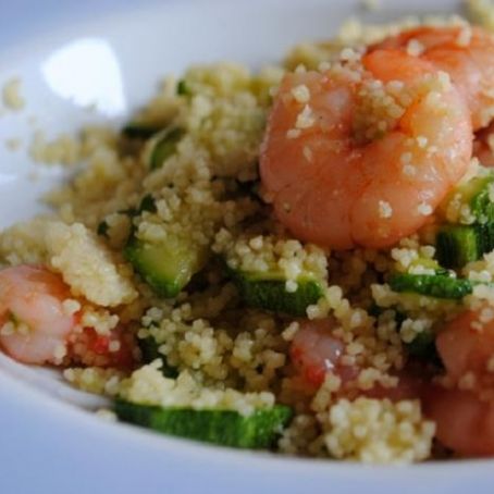 Cous cous con verdure e gamberetti