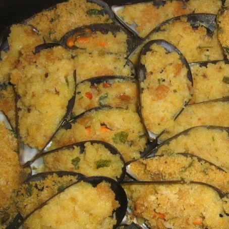 Cozze mezzoguscio gratinate