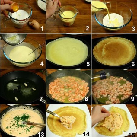 Crepes ai gamberetti