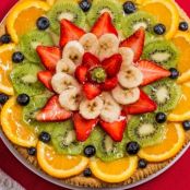 Crostata di frutta con crema e gelatina