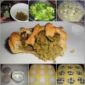 Crostatine con broccolo siciliano, alici e cucunci - Tappa 1