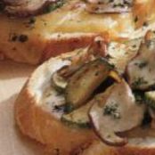 Crostini funghi e zucchine