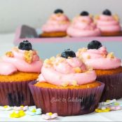 Cupcakes ai mirtilli e crumble alle mandorle