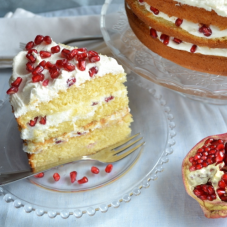 Torta arancia e melograno