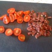 Spaghetti con il tonno e il salame - Tappa 1