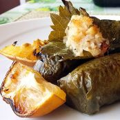 Dolmades, involtini di foglie di vite