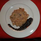 Risotto al decoro di nero di seppia - Tappa 1