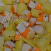 Insalata di patate e surimi al profumo di zenzero - Tappa 4
