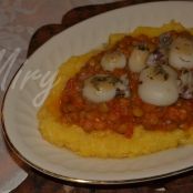 Lenticchie in umido con moscardini e polenta