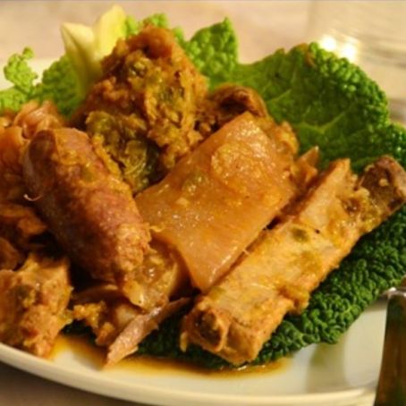 COSTINE DI MAIALE CON SALSICCE