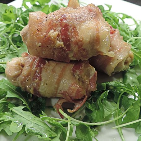 Fagottini di pollo con pancetta e scamorza