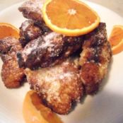 Frittelle al doppio riso e arancia