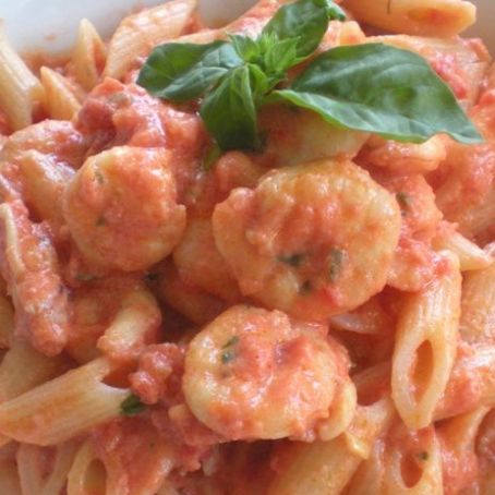 Farfalle vodka e gamberetti