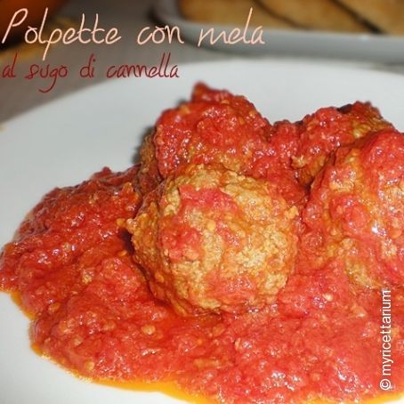 Polpette con mela al sugo di cannella