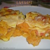Lasagne con zucca, verza e speck
