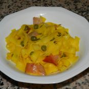Fettuccine Speck e Piselli