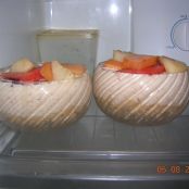 DESSERT DI GELATO CON CEESCAKE ... gelato e frutta..