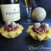 Cestini di polenta con lenticchie e pepite di salsiccia - Tappa 1