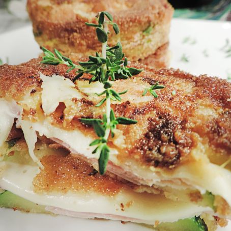 Cordon bleu di zucchine con prosciutto e scamorza