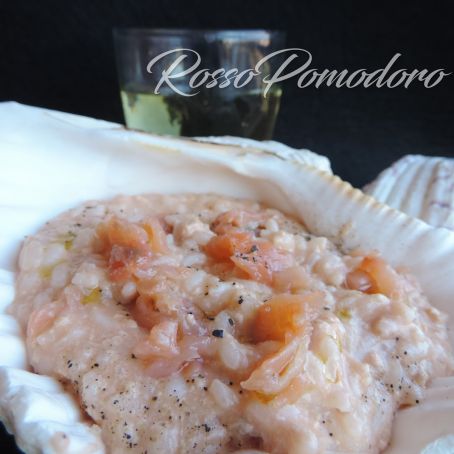 Risotto salmone affumicato e burratina