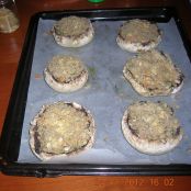 FUNGHI CHAMPIGNON RIPIENI A MODO MIO CON DOPPIA PANATURA - Tappa 2