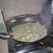 pennette   con gambi  di funghi in salsa di latte di soia - Tappa 1