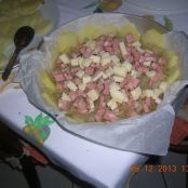 TORTINO DI PATATE CON MORTADELLA E FILANTE..al forno - Tappa 3