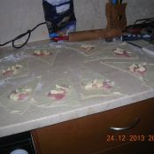 BRIOSCINE  SALATE con pasta brisee' FARCITE: - Tappa 3