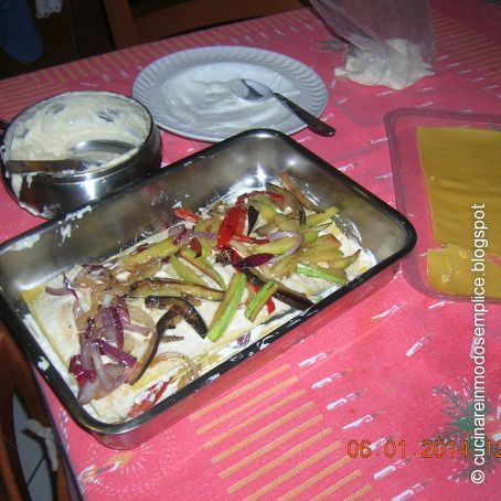 LASAGNE VEGETARIANE CON BESCIAMELLA DI FARINA DI SEMOLA