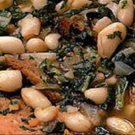 Zuppa fagioli e bietole