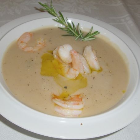 ZUPPA DI FAGIOLI E GAMBERONI