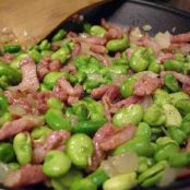 Fave con pancetta