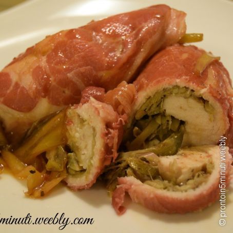 Involtini Ripieni di Carciofi con Glassa al Miele