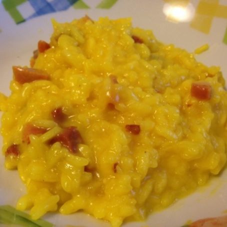 Risotto zafferano e speck