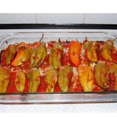 Friggitelli ripieni di carne