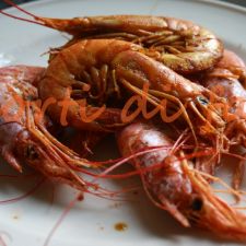 Gamberi al vino bianco