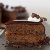 Torta al cioccolato con marmellata di albicocche