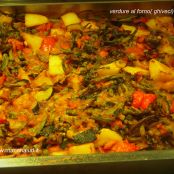 Verdure contadine al forno, ghiveci cu legume, rumeno - Tappa 2