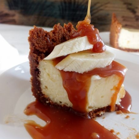 Cheesecake alla banana e caramello