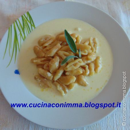 Cavati di zucca su fonduta di caciocavallo del matese