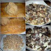 Gnocchetti con farina di ceci, gorgonzola e funghi - Tappa 1