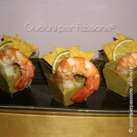 Finger Guacamole con Gamberoni