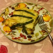 Lasagne con asparagi e prosciutto cotto