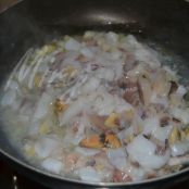 Riso nero con gamberetti e calamaretti - Tappa 1