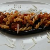 Pasta alla norma in letto di melanzana - Tappa 3