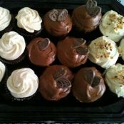 Cupcakes al cioccolato, al caramello ed alle  noce di cocco