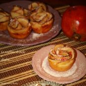 rose di mele e sfoglie