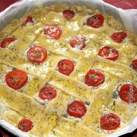 Torta salata con porri e ricotta