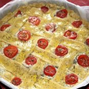 Torta salata con porri e ricotta