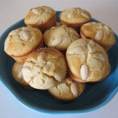 Muffin al cioccolato bianco e mandorle